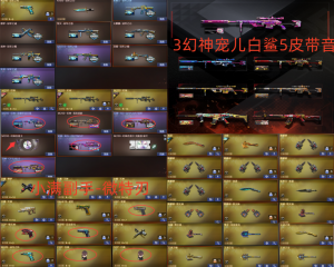 3幻神宠儿白鲨5皮带音❤顶配副手-冠军微特刃❤QBZ枪娘3皮-白虎AG❤武当少林-星神风势❤6烈蝴蝶_穿越火线_网通区_山东一区